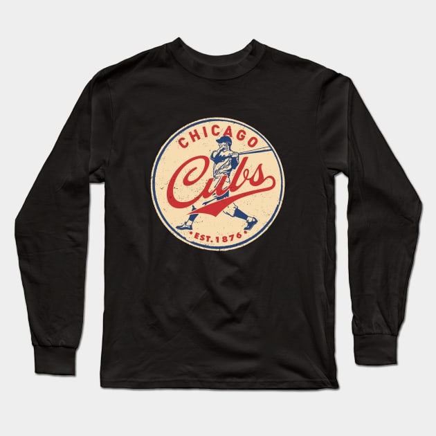 Old Style Chicago Cubs 1 by Buck Tee Long Sleeve T-Shirt by Buck Tee